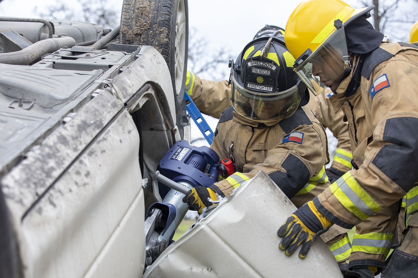 Firefighter extrication training